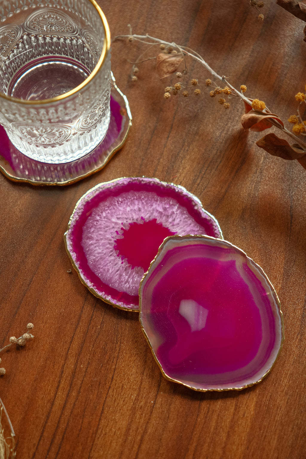 Joy Coaster (Magenta Agate)