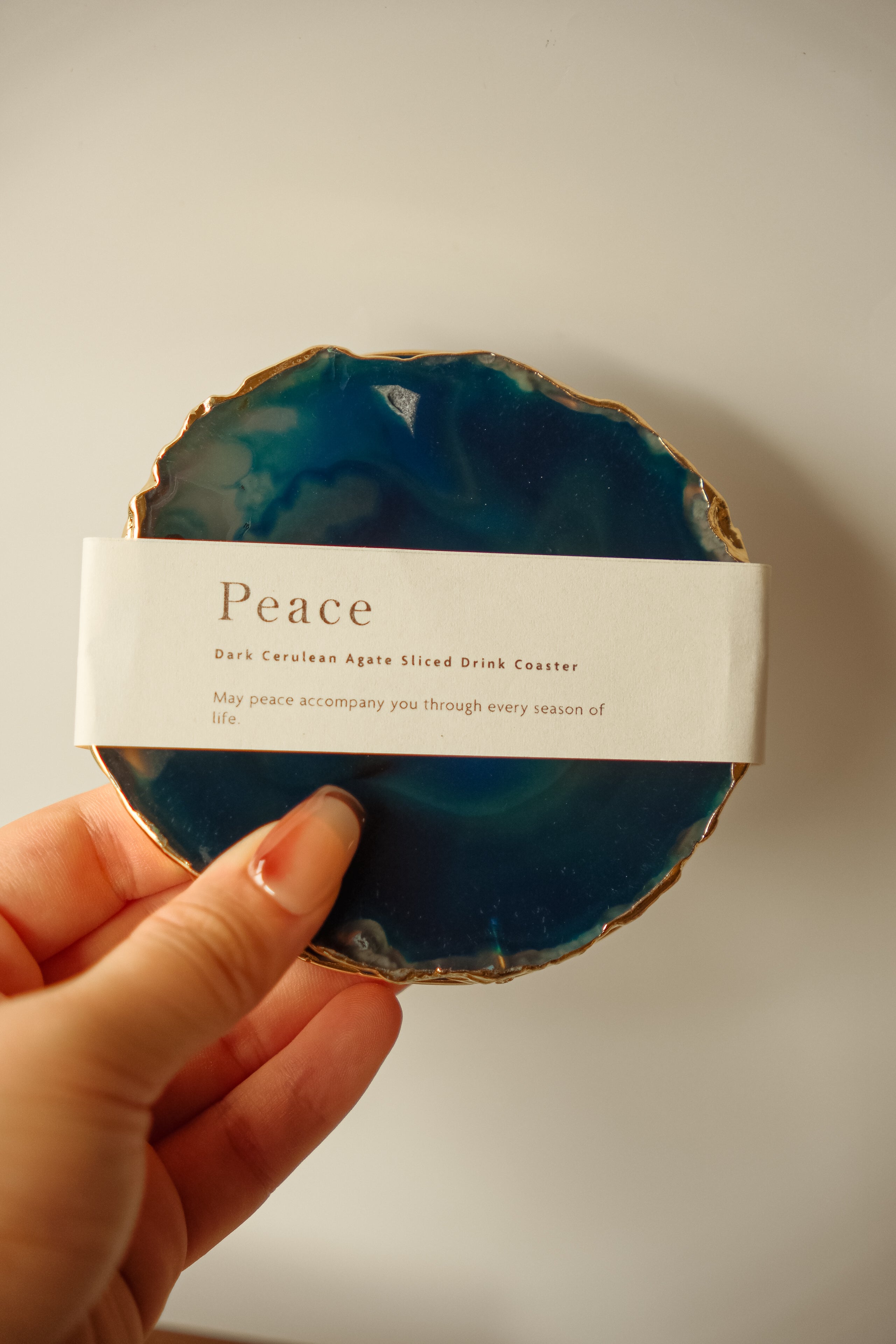 Peace (Dark Cerulean Blue Agate)