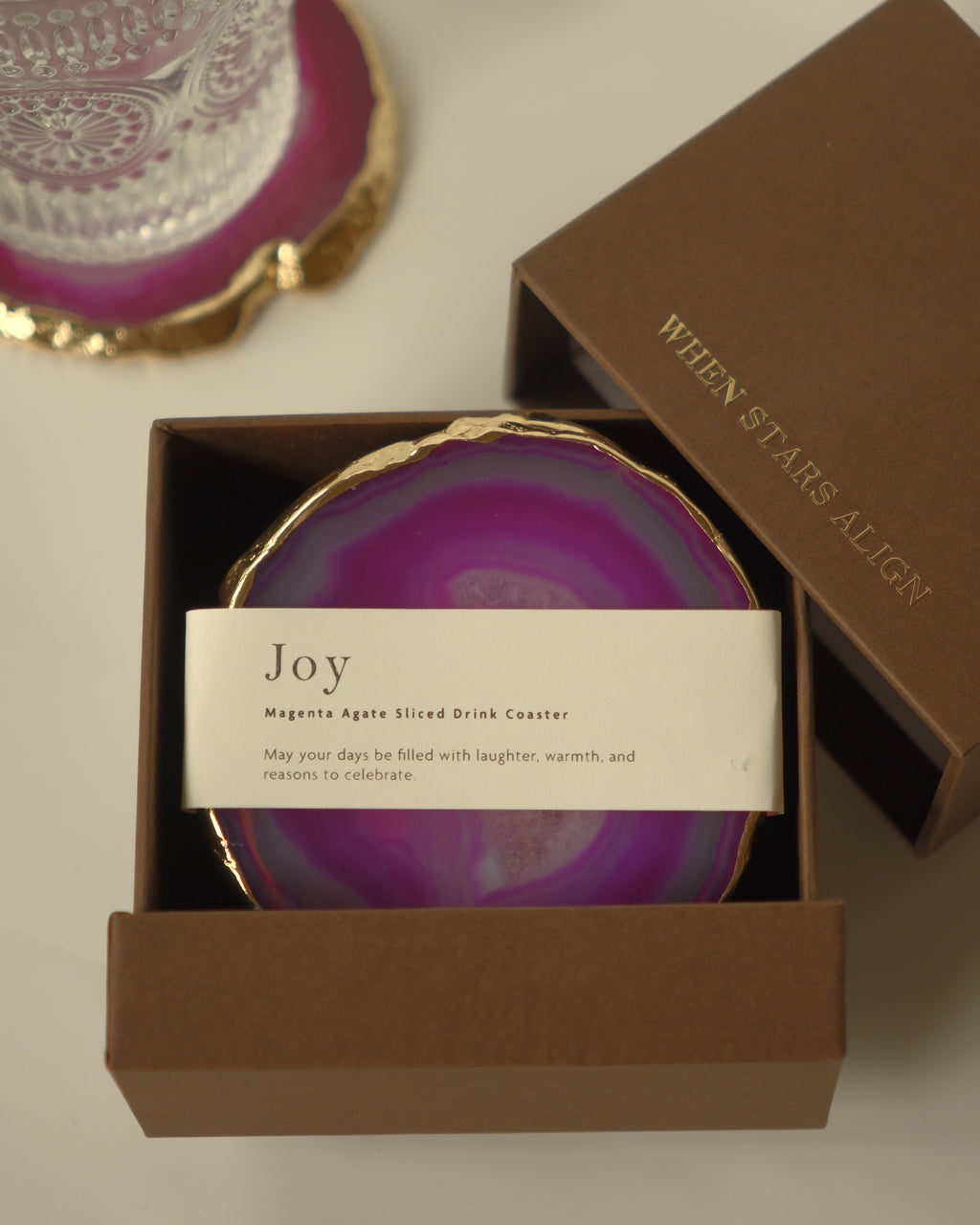 Joy Coaster (Magenta Agate)