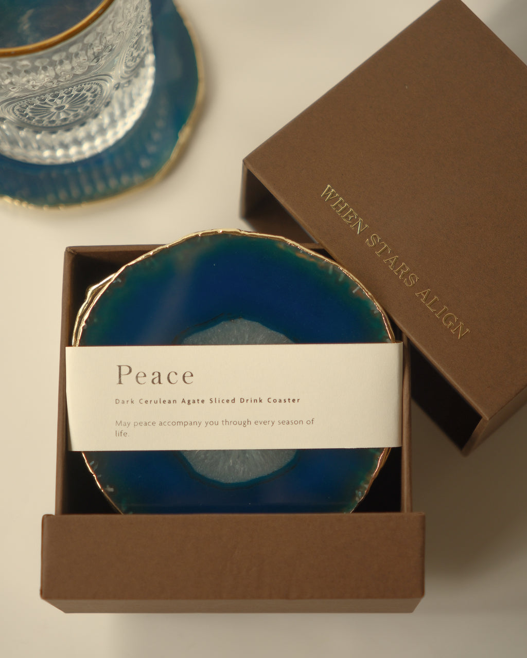 Peace (Dark Cerulean Blue Agate)