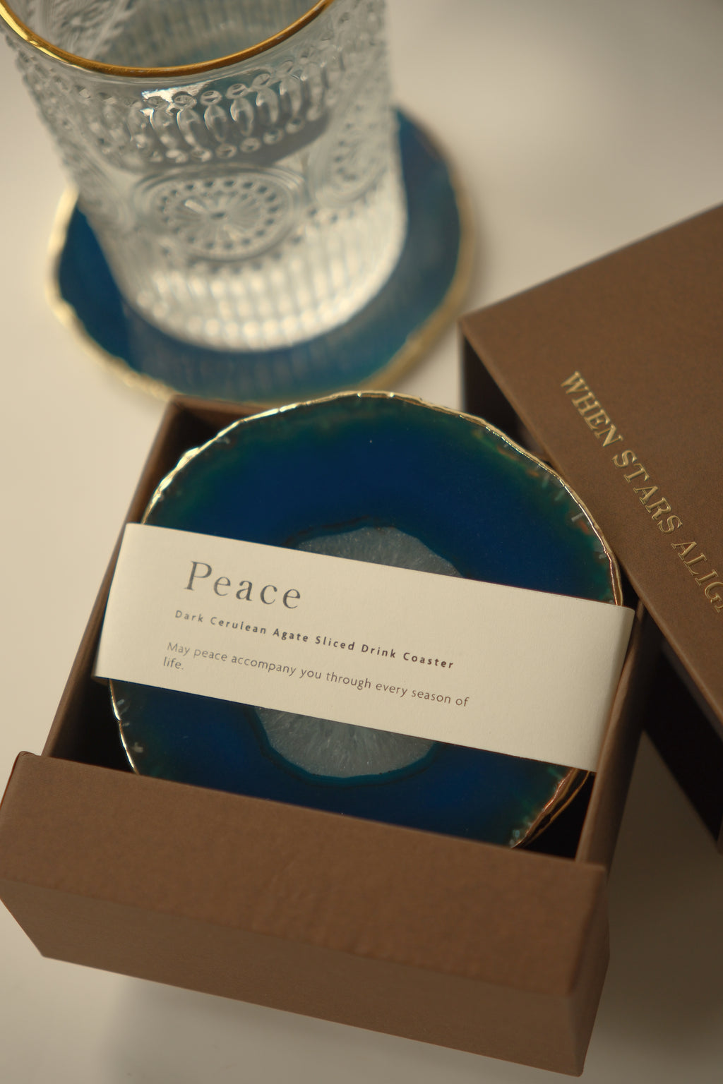 Peace (Dark Cerulean Blue Agate)