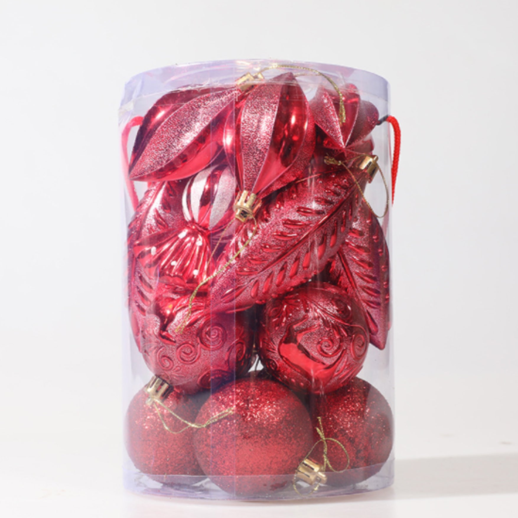 21 piece Mixed Ornaments (Red)