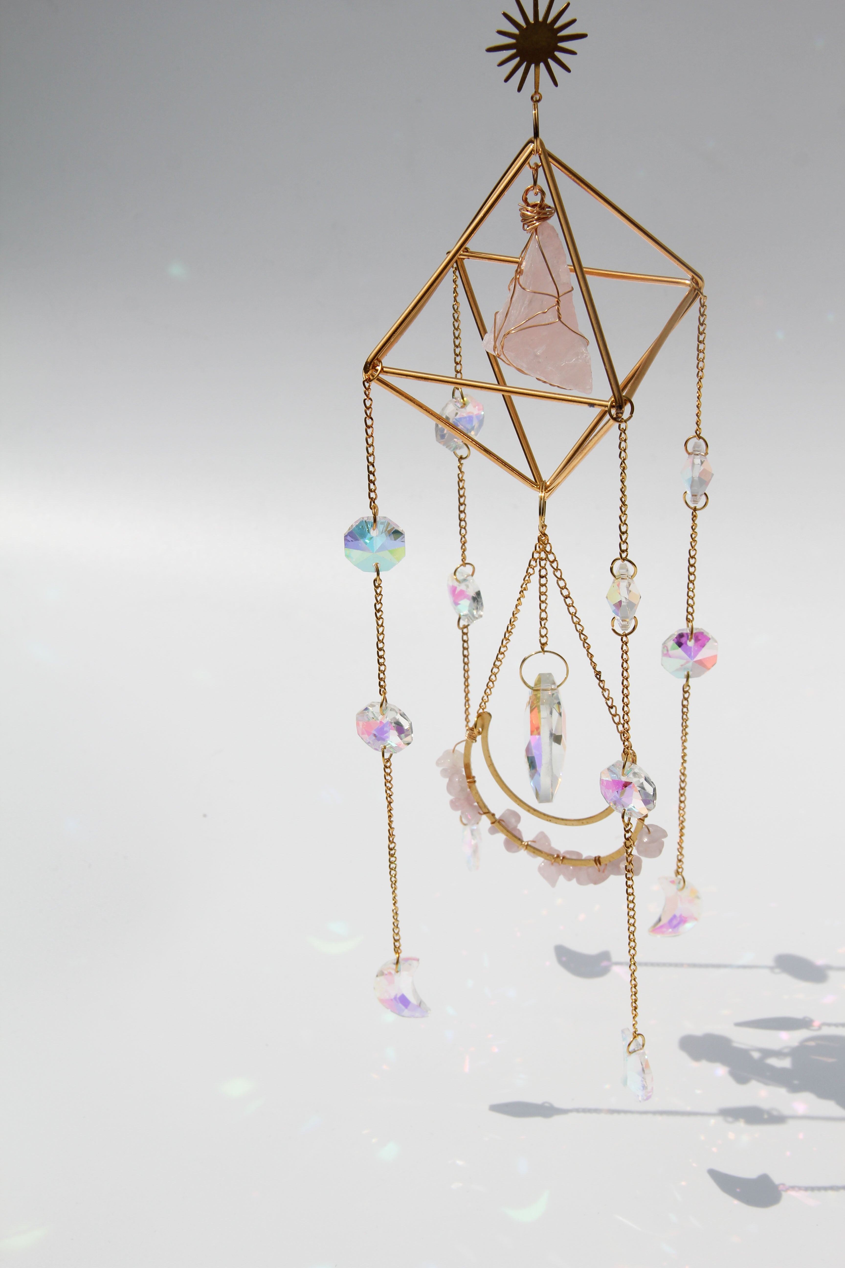 Rose Quartz PRISM Suncatcher