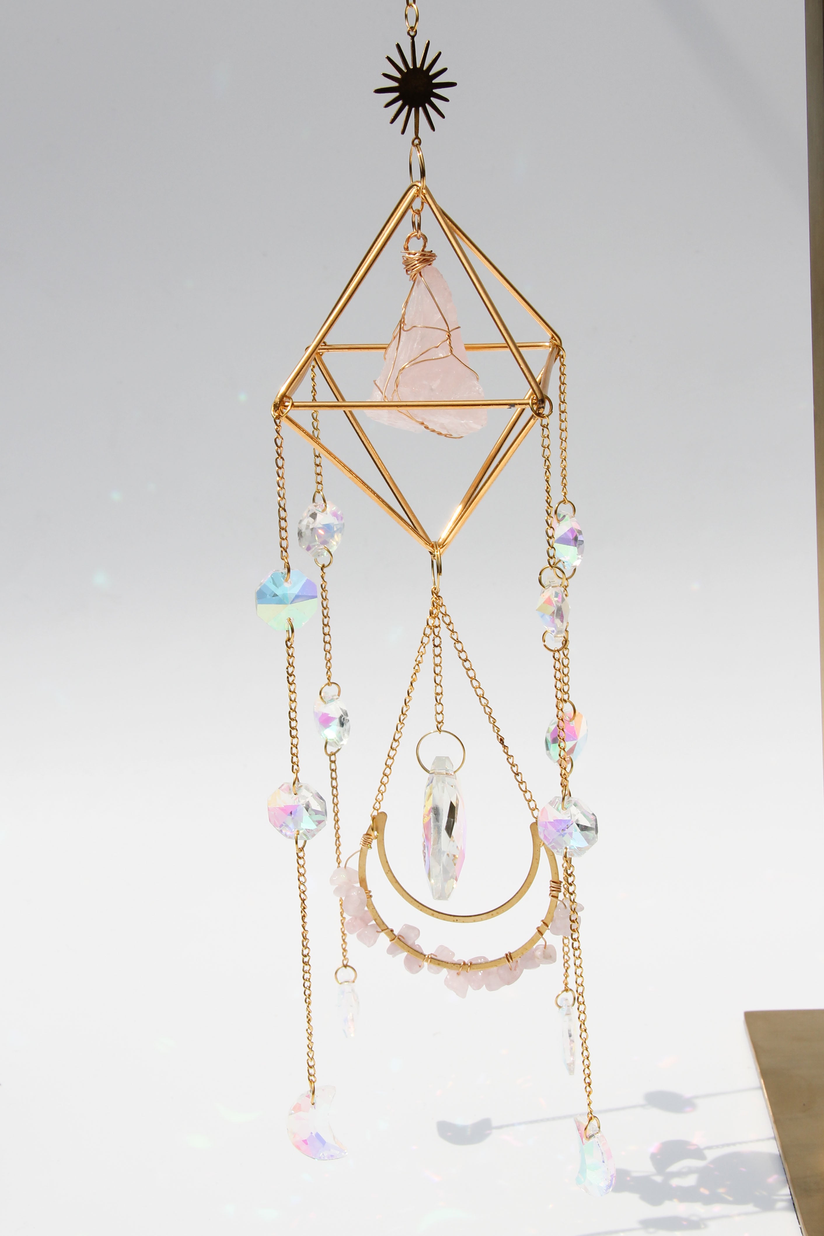 Rose Quartz PRISM Suncatcher