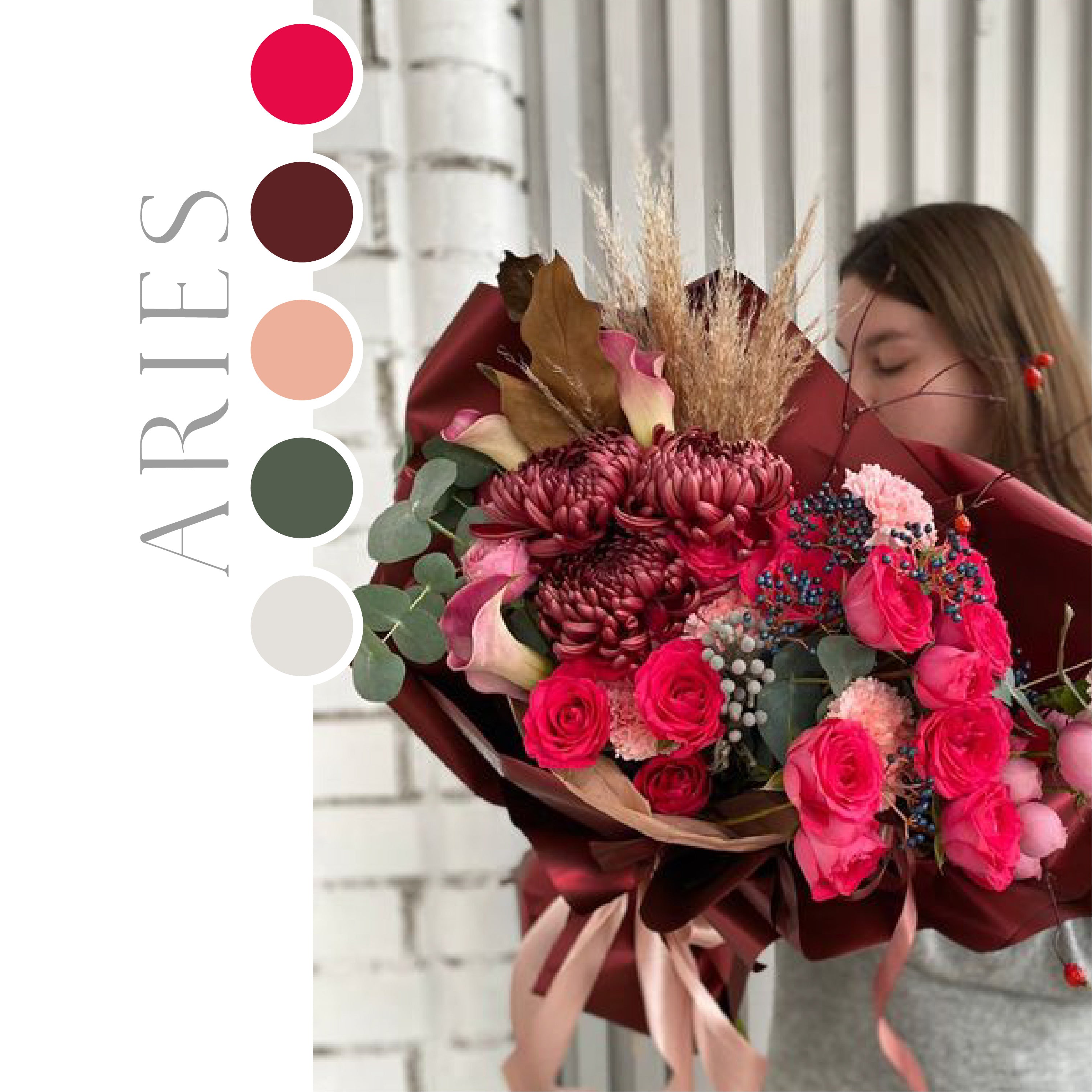 Custom a floral bouquet for Aries