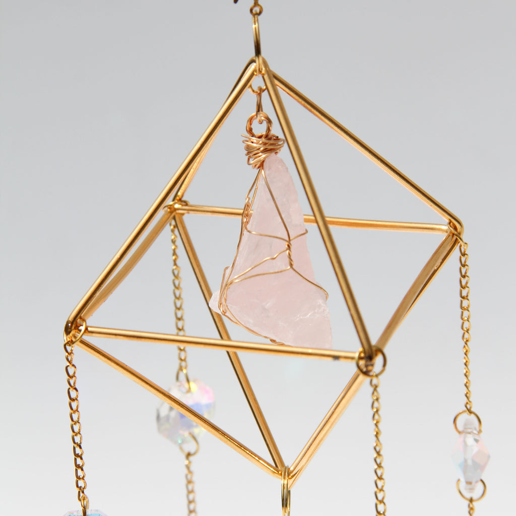 Rose Quartz PRISM Suncatcher