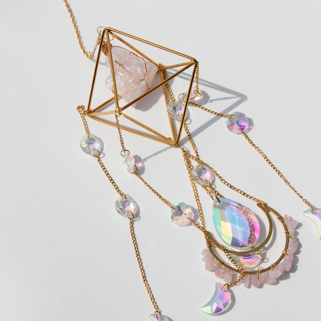 Rose Quartz PRISM Suncatcher