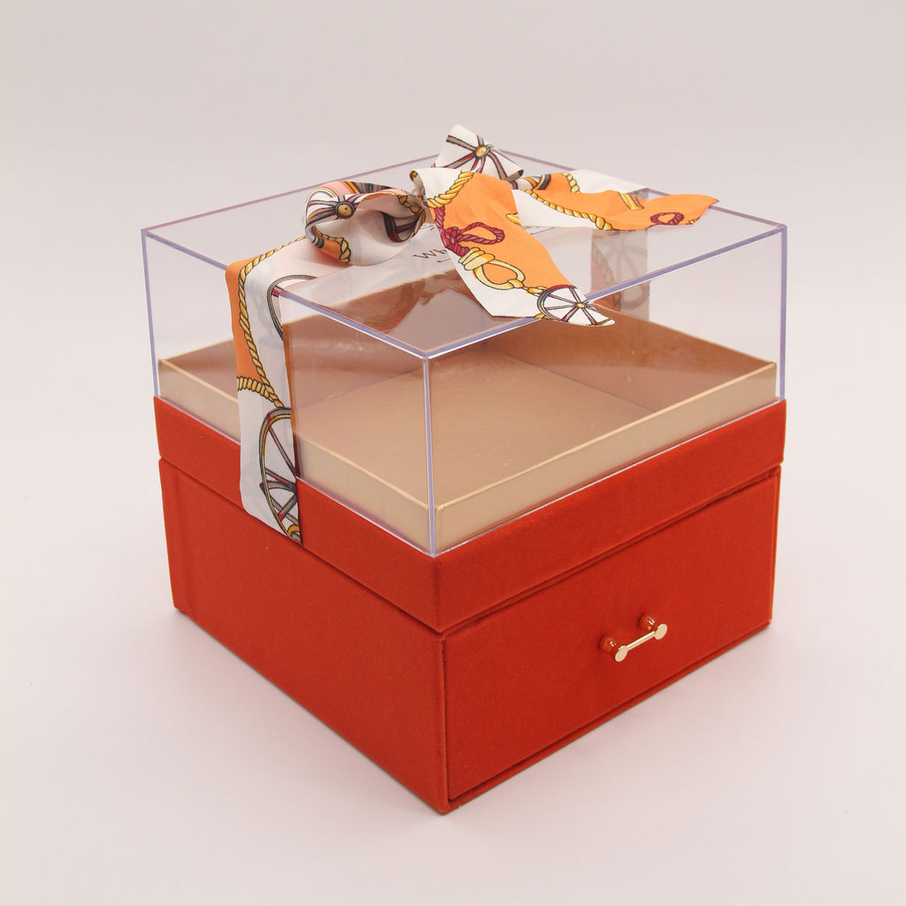 Cyrus Luxury Gift Box w/ Drawer (Hermes Orange)