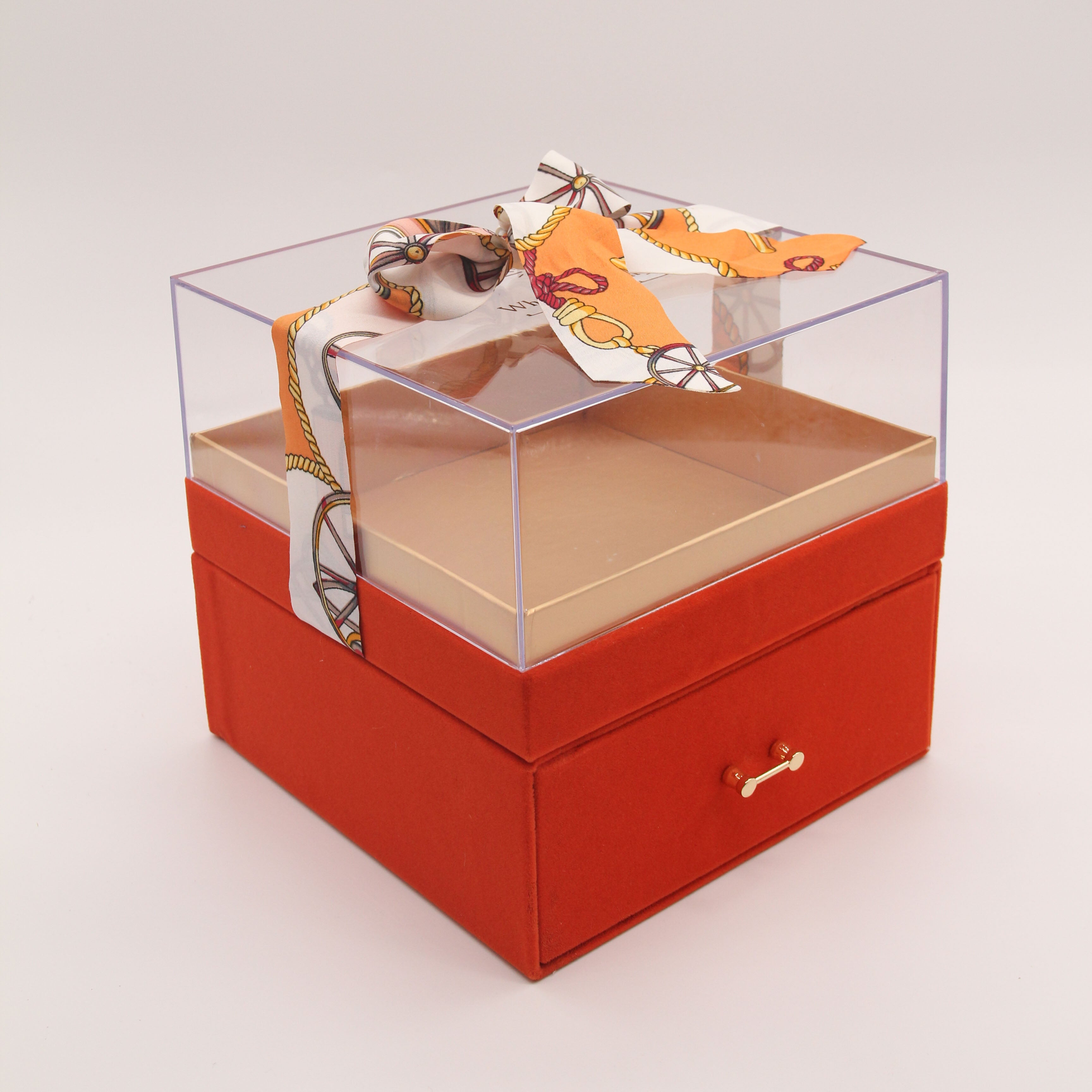 Cyrus Luxury Gift Box w/ Drawer (Hermes Orange)
