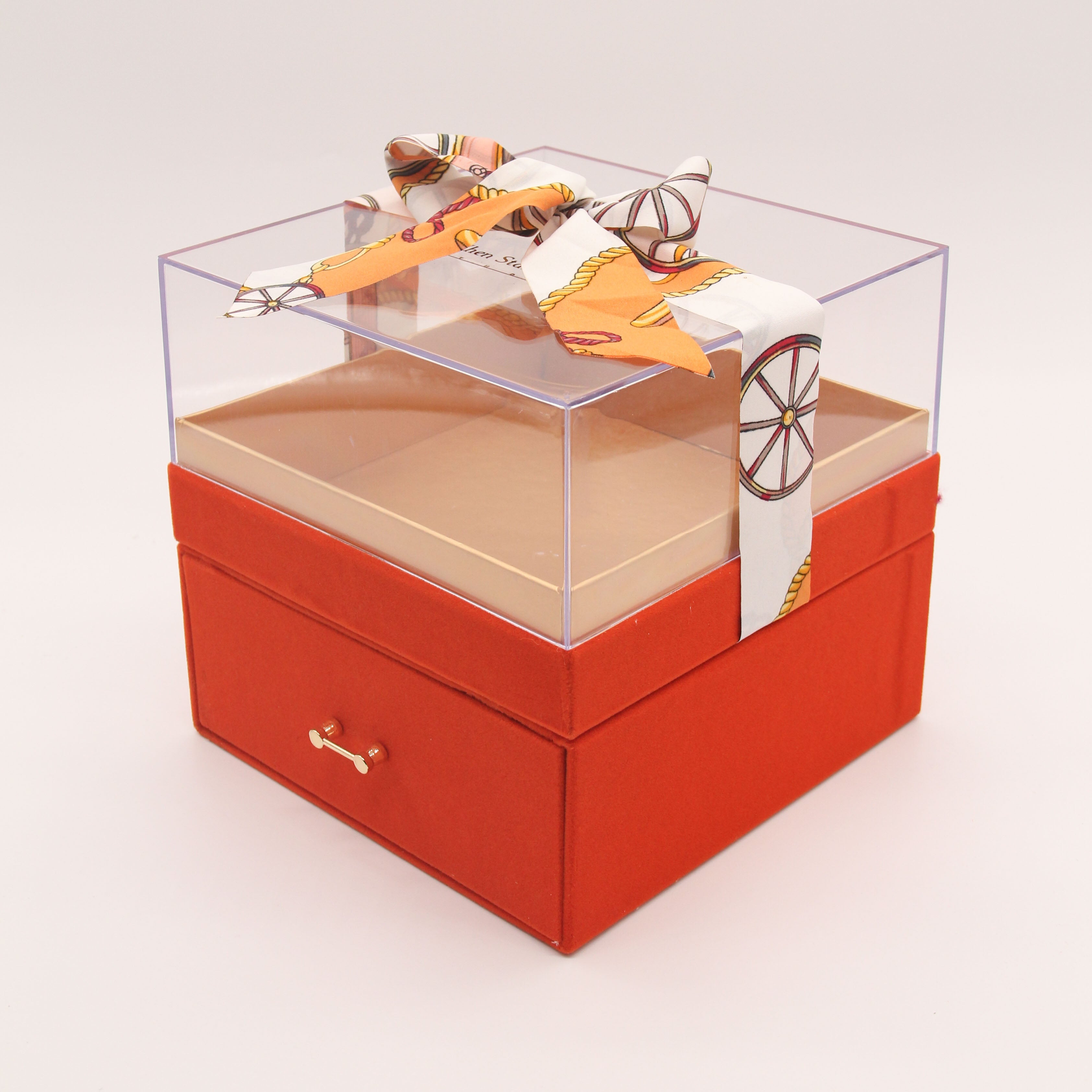 Cyrus Luxury Gift Box w/ Drawer (Hermes Orange)