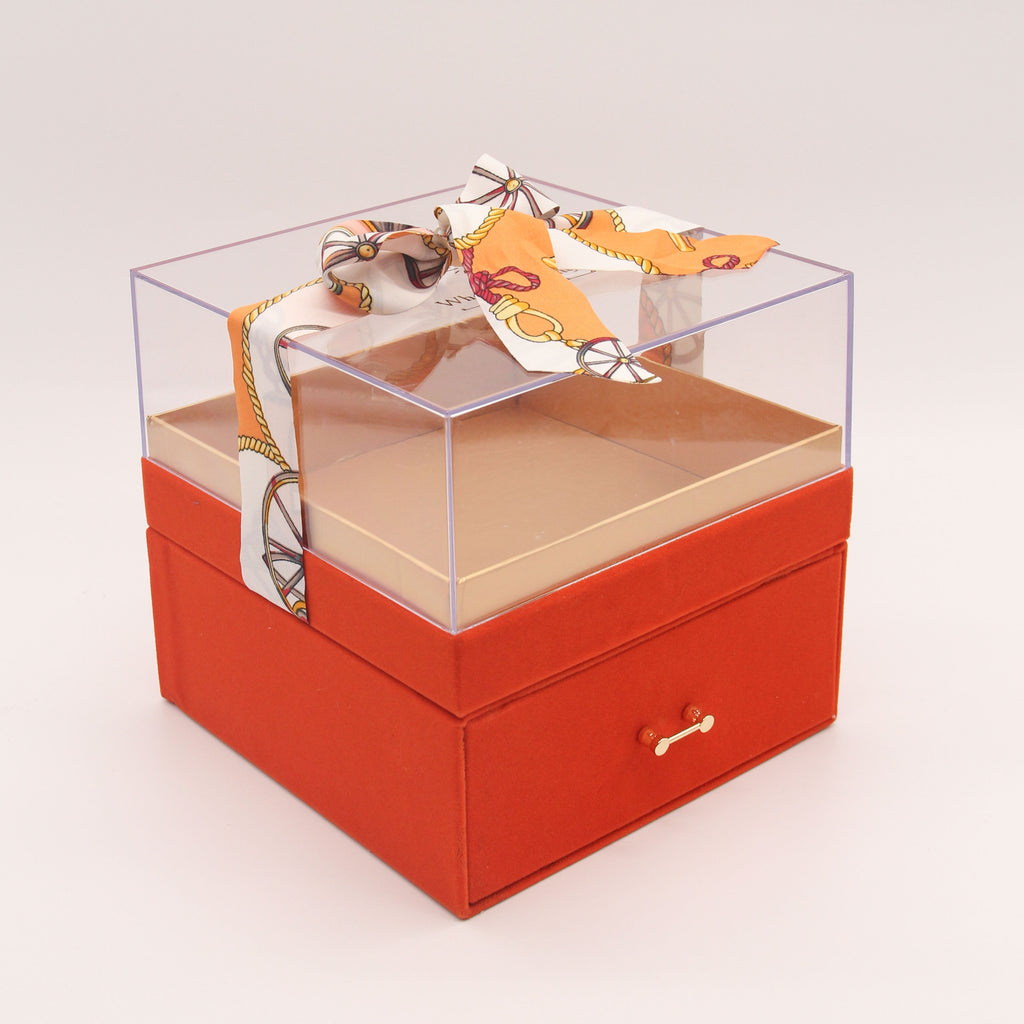 Cyrus Luxury Gift Box w/ Drawer (Hermes Orange)