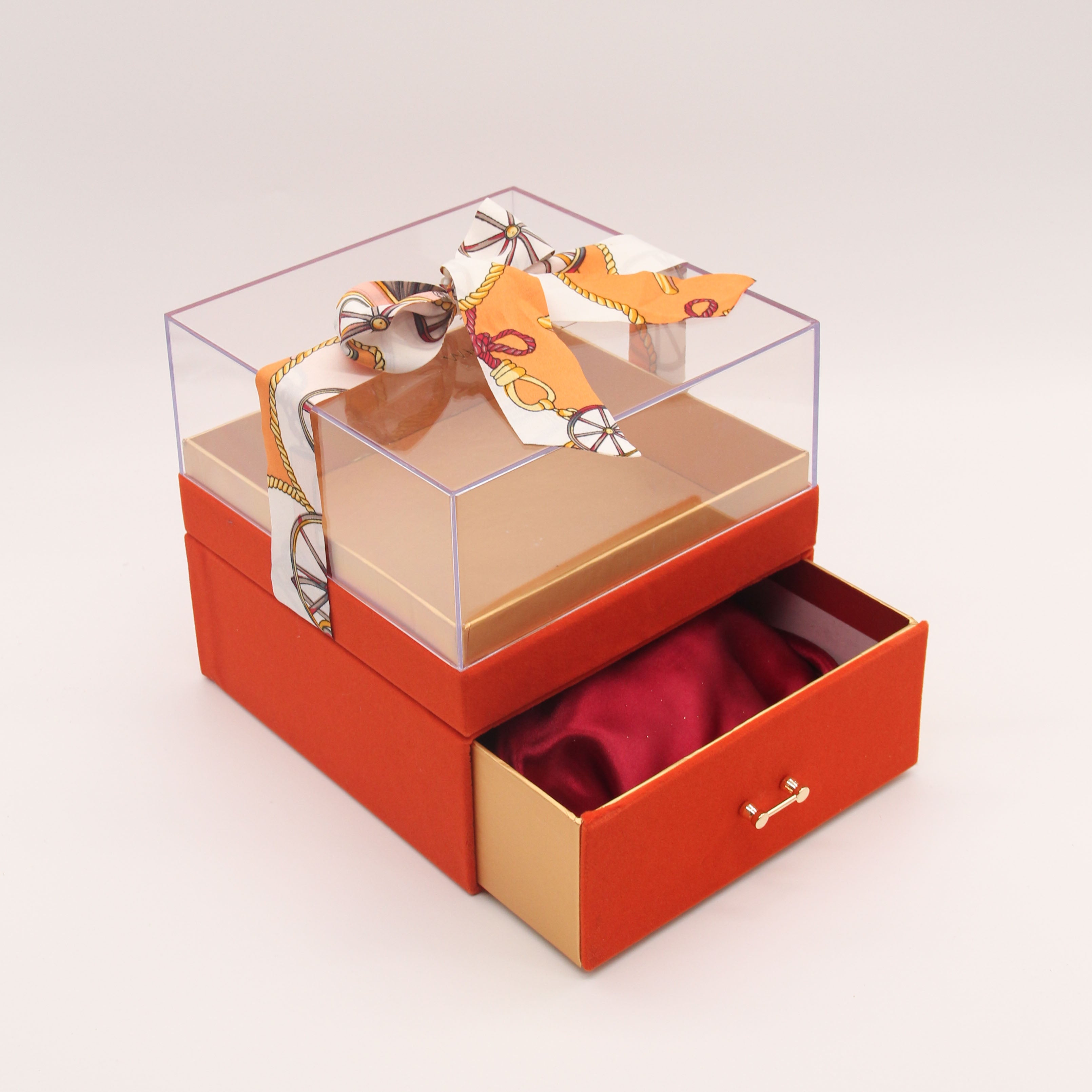 Cyrus Luxury Gift Box w/ Drawer (Hermes Orange)
