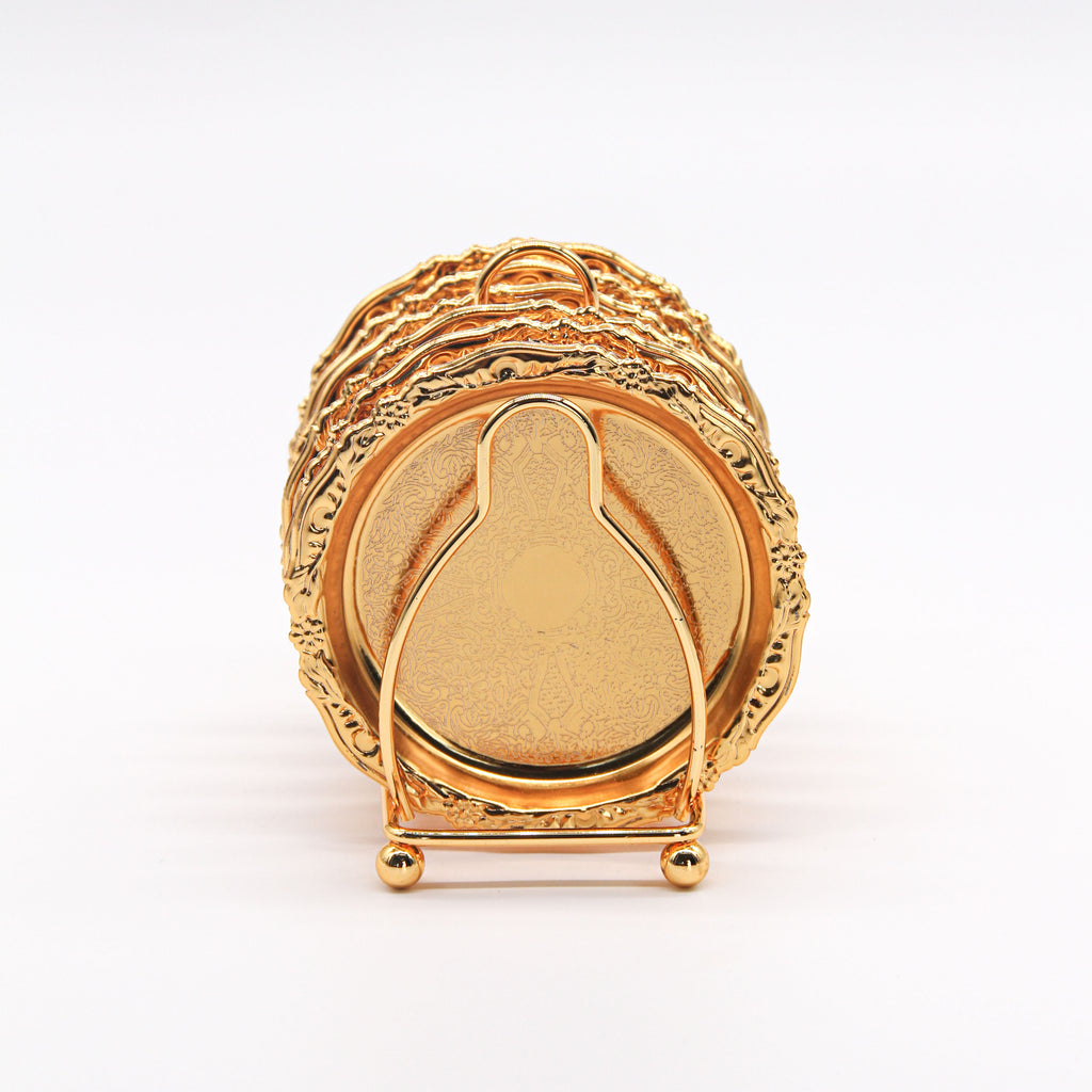 MERINGUE Set of Dessert Plates w/ Stand