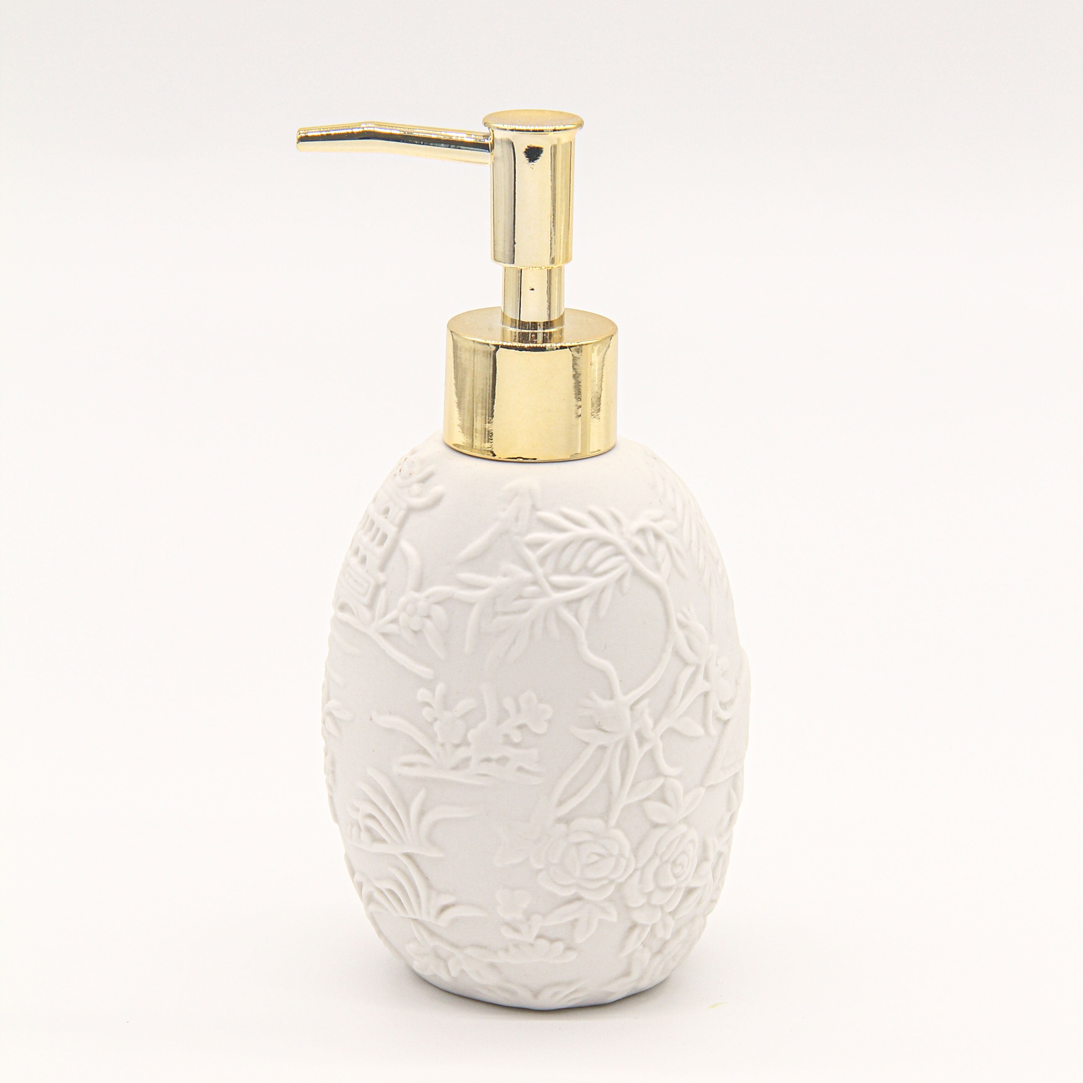 LONGMU Embossed Porcelain Oriental Bath Pump