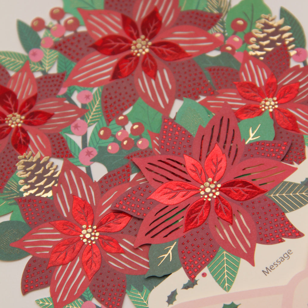 POINSETTIAS Luxury 3D Christmas Card