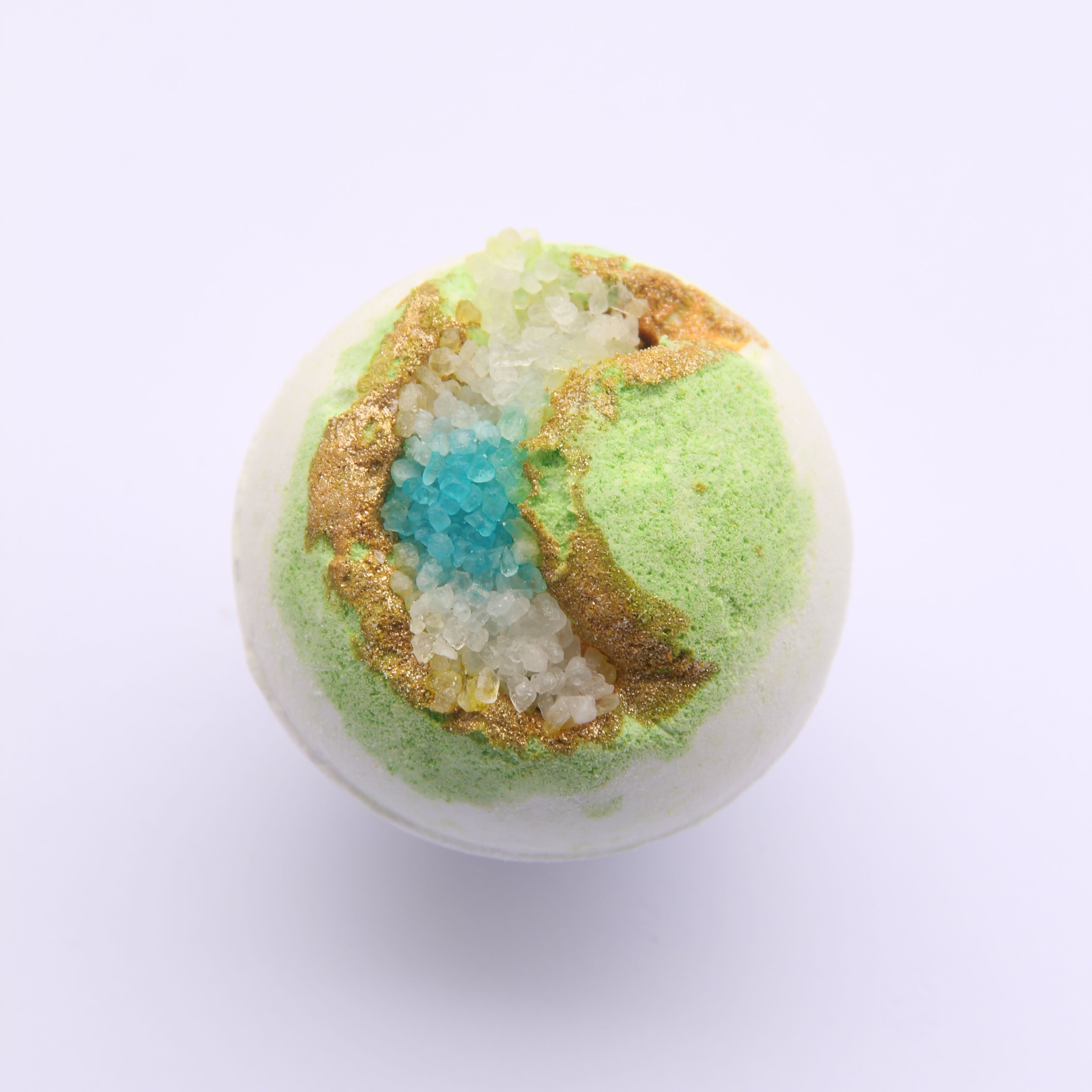 Tea tree GEODE Crystal Essential Oil & Mineral salts Bath bomb