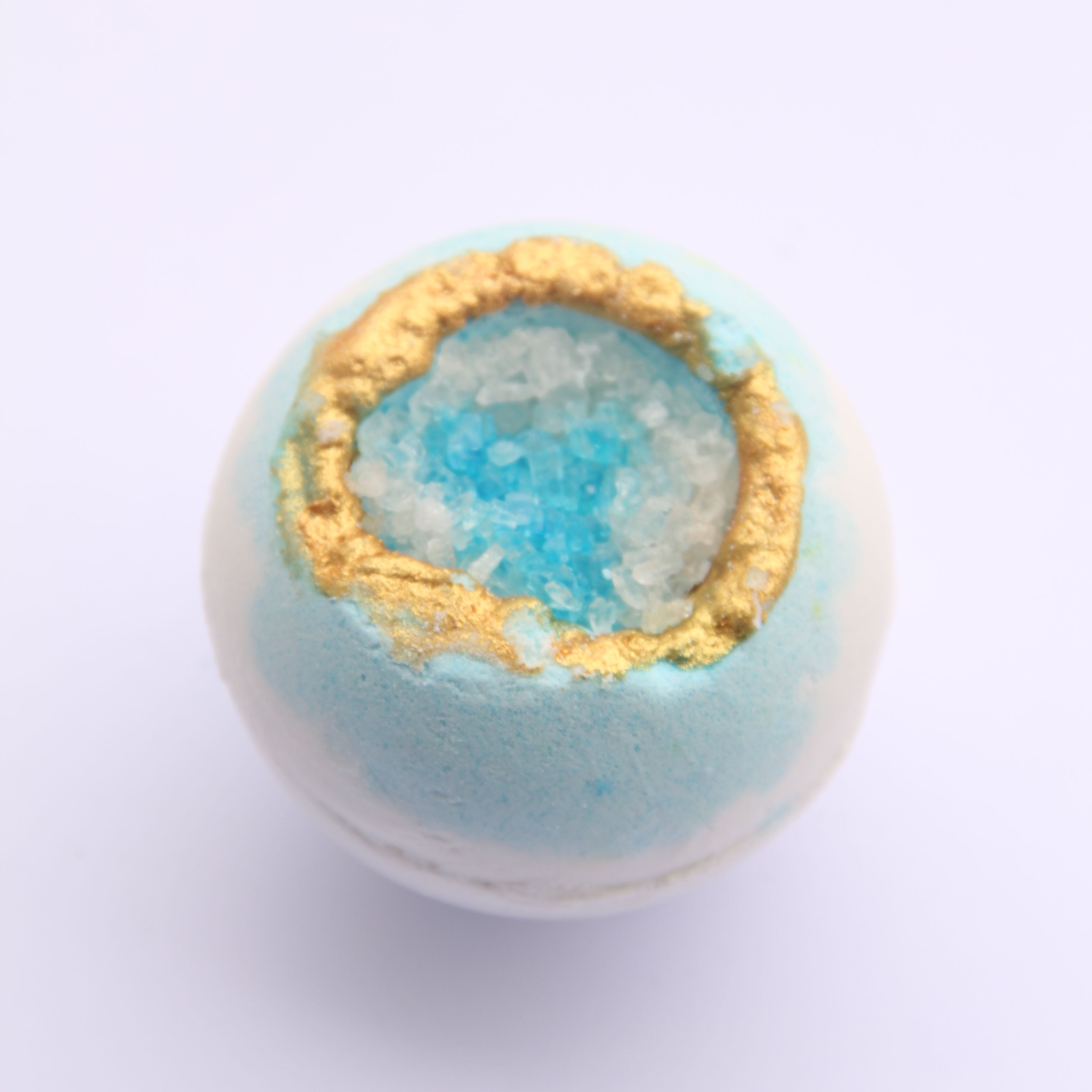 Jasmine GEODE Crystal Essential Oil & Mineral salts Bath Bomb