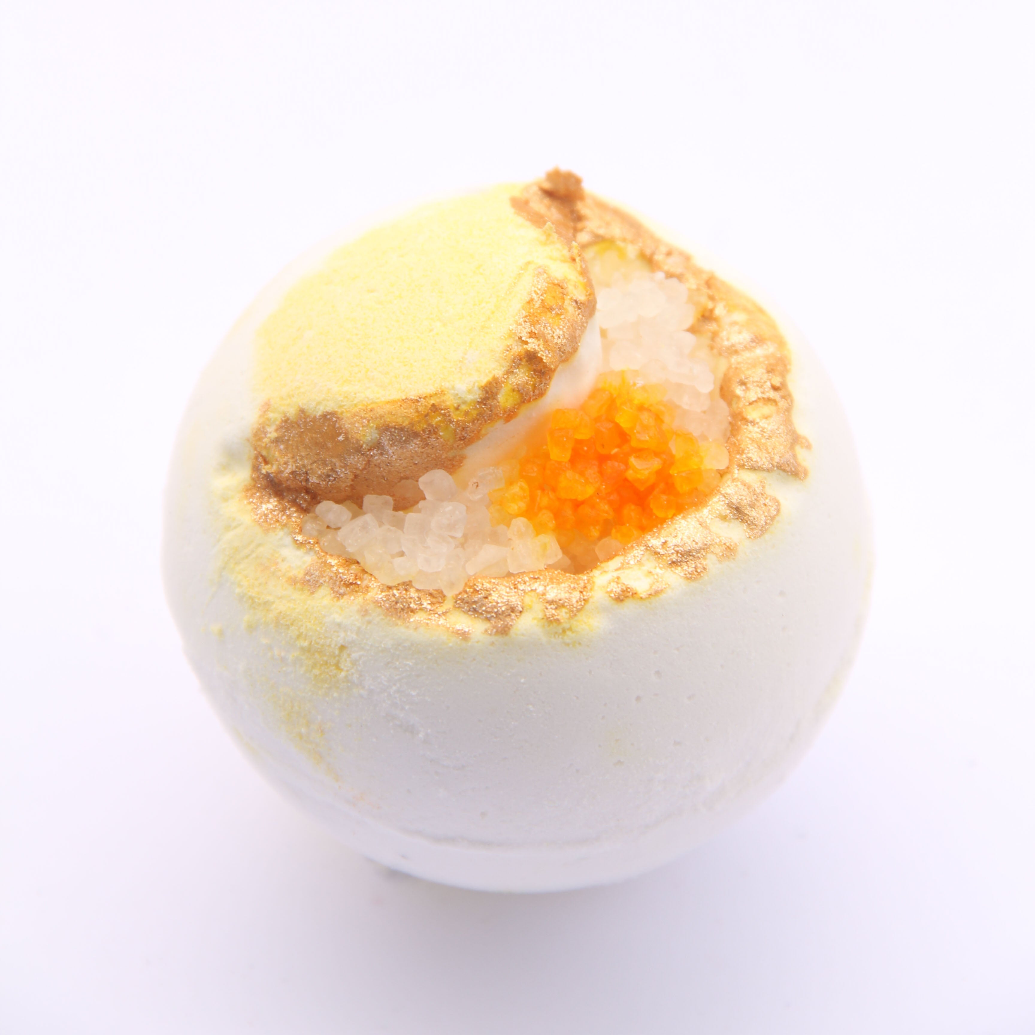 Lemon GEODE Crystal Essential Oil & Mineral salts Bath bomb