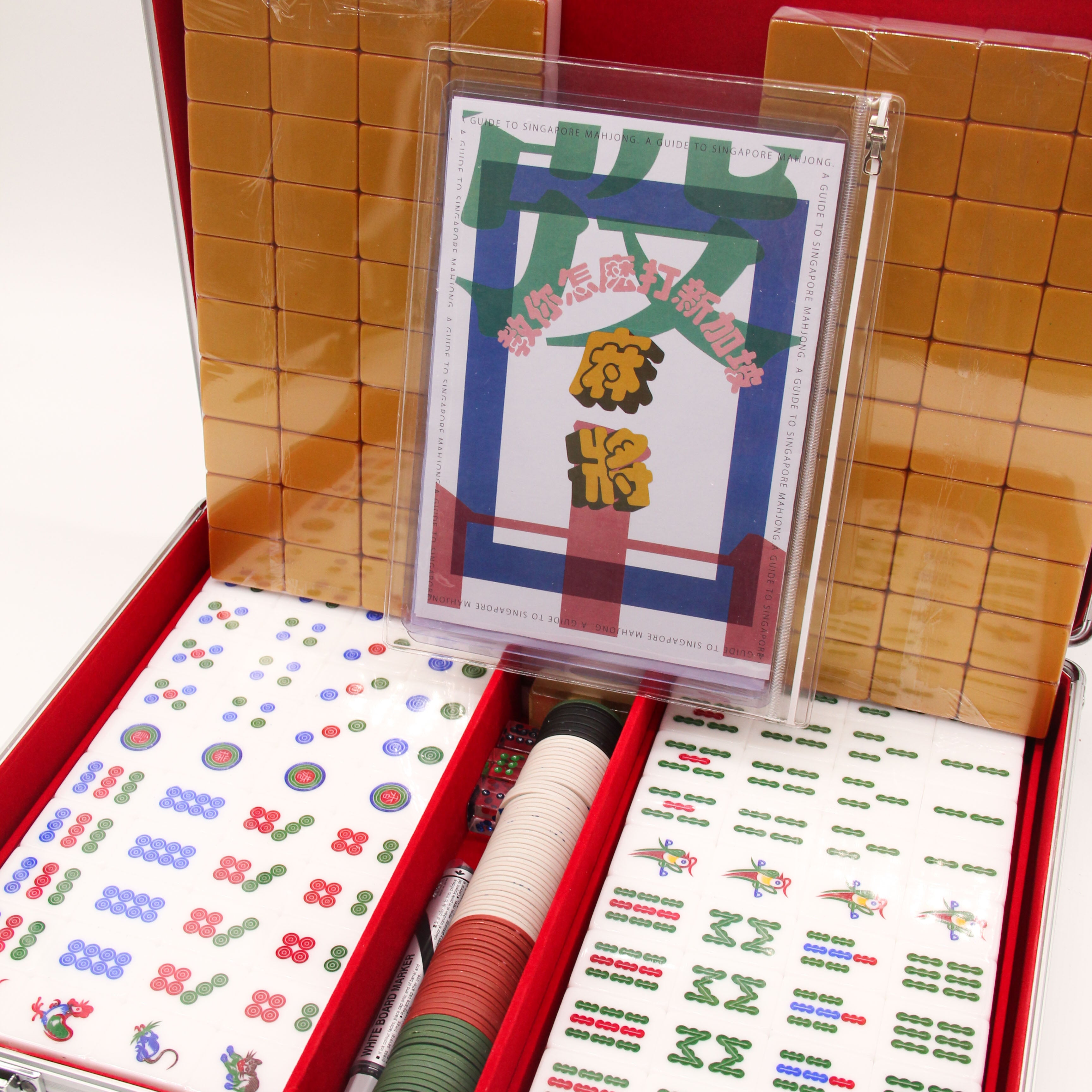 WSA Luxurious Singapore Mahjong Set (Metallic Gold)