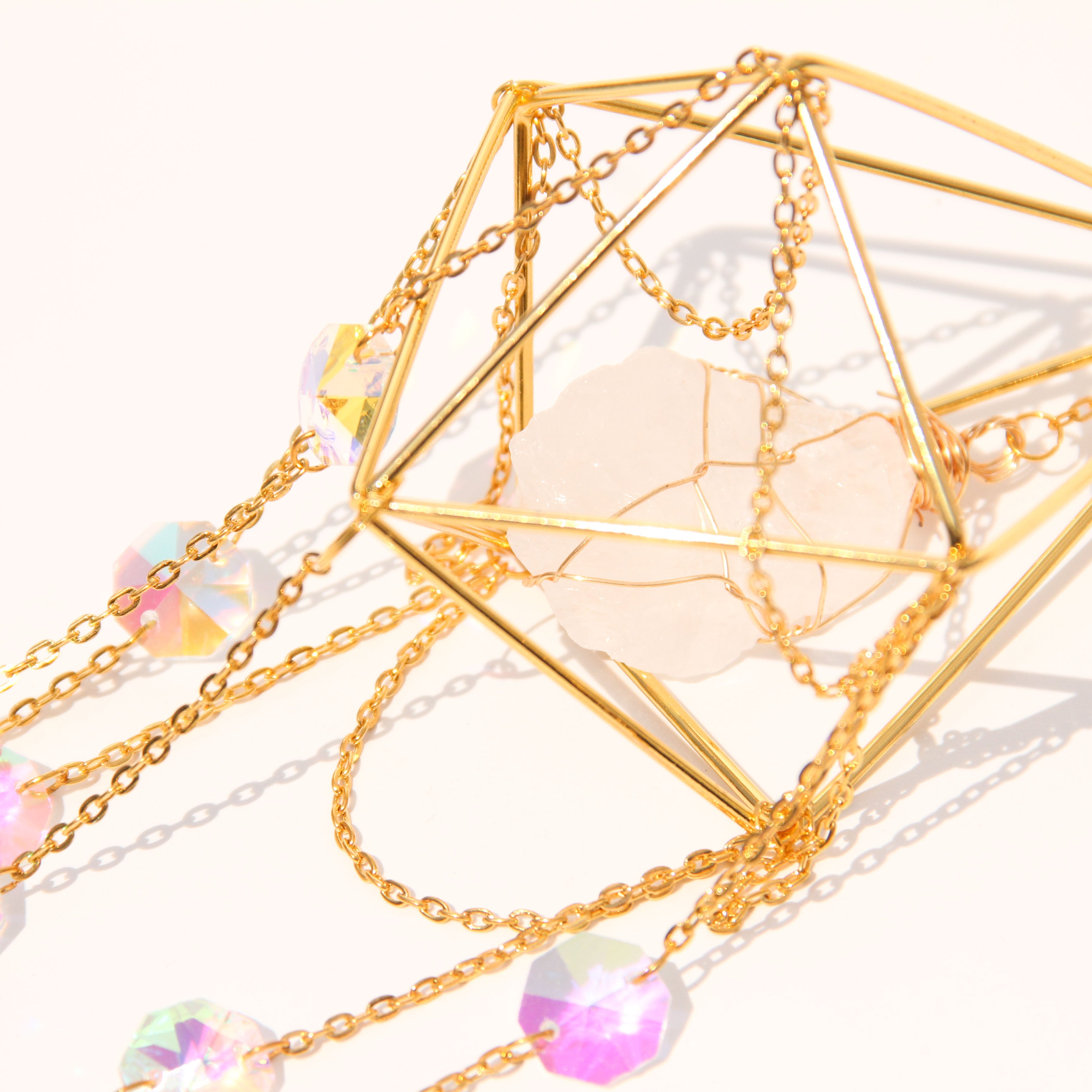 Clear Quartz DIANA Suncatcher