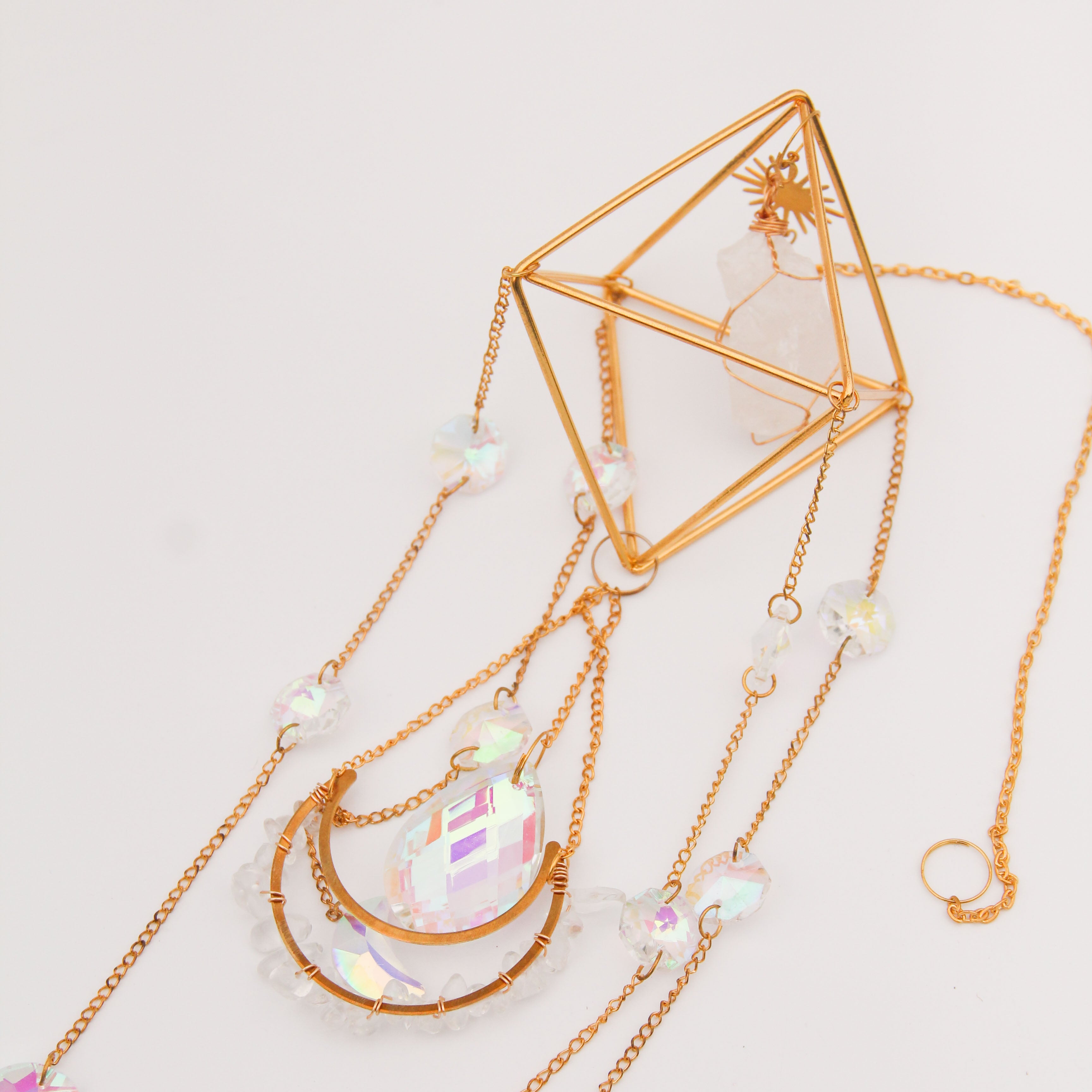 Clear Quartz PRISM Suncatcher