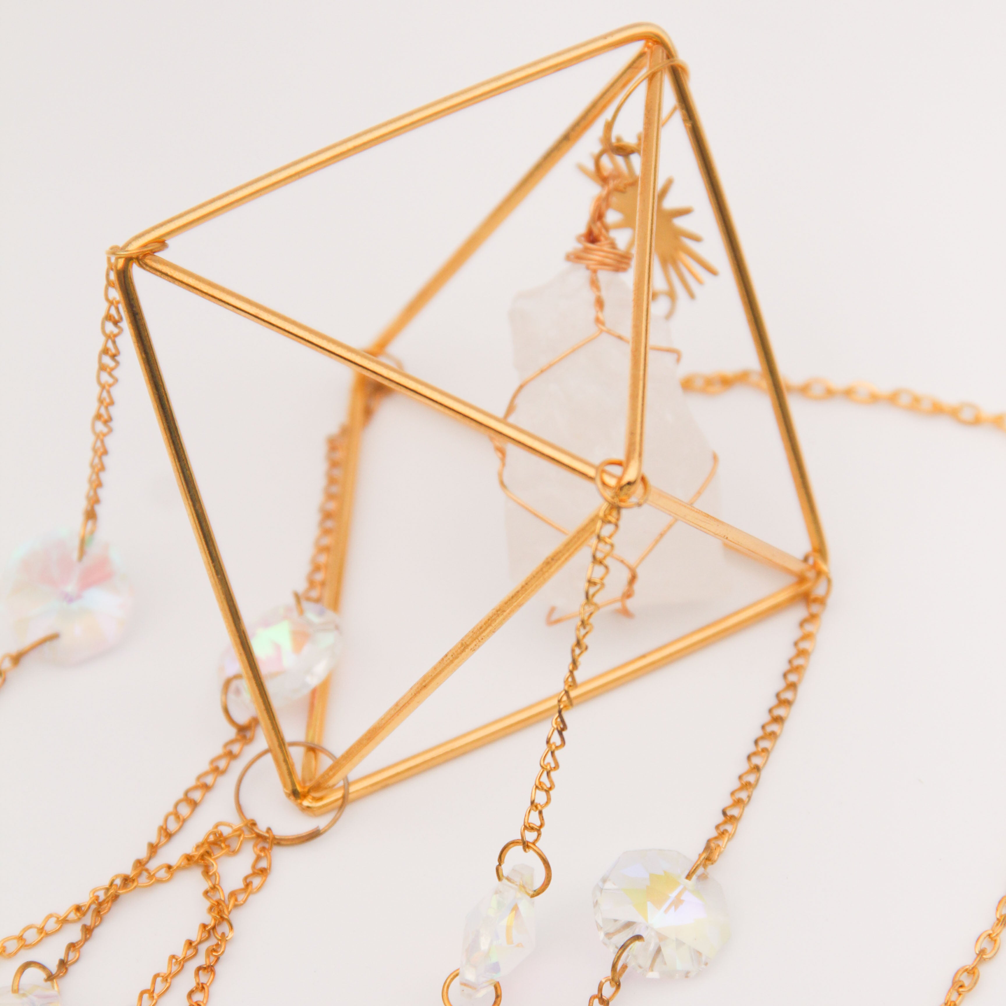 Clear Quartz PRISM Suncatcher