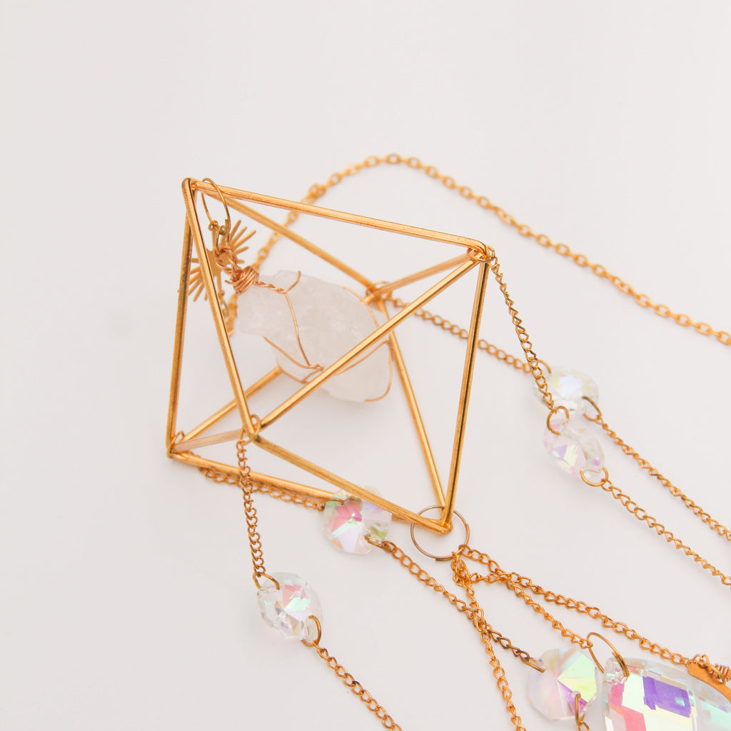 Clear Quartz PRISM Suncatcher
