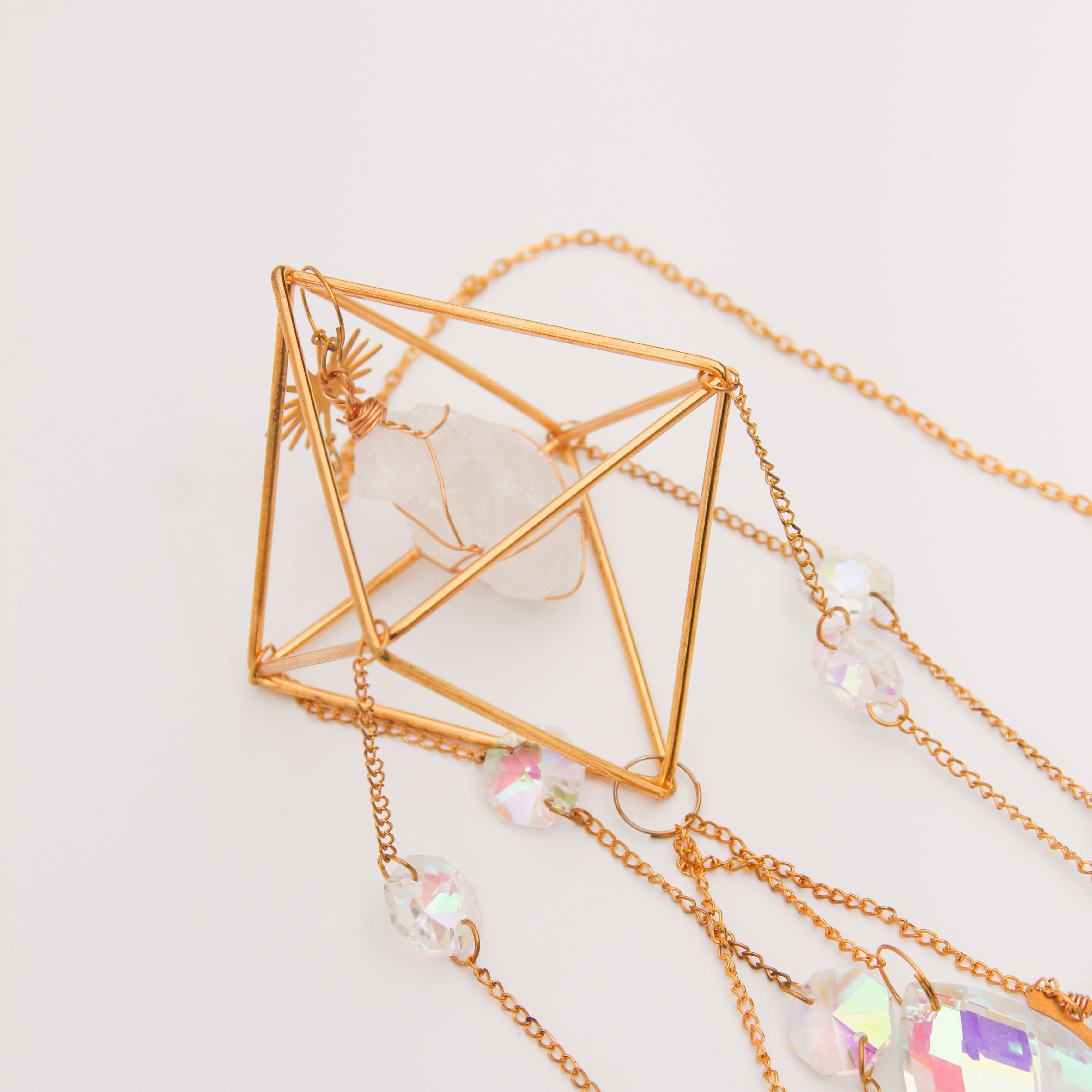Clear Quartz PRISM Suncatcher