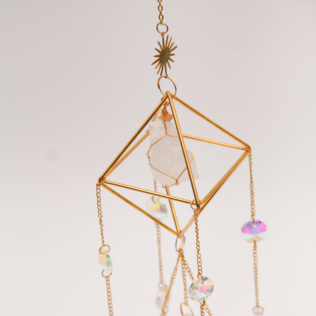 Clear Quartz PRISM Suncatcher