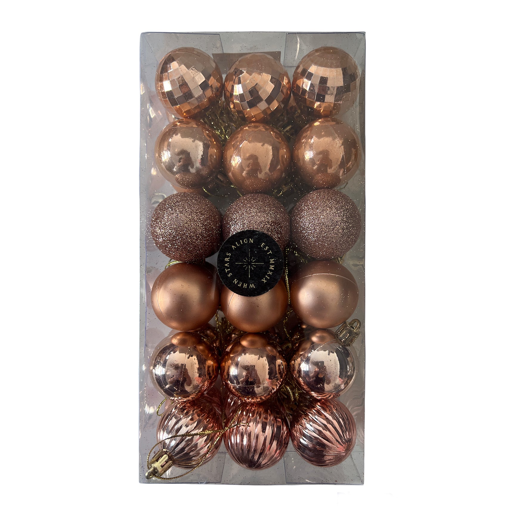 Mini Baubles 36 pcs Set (Red, 4cm)