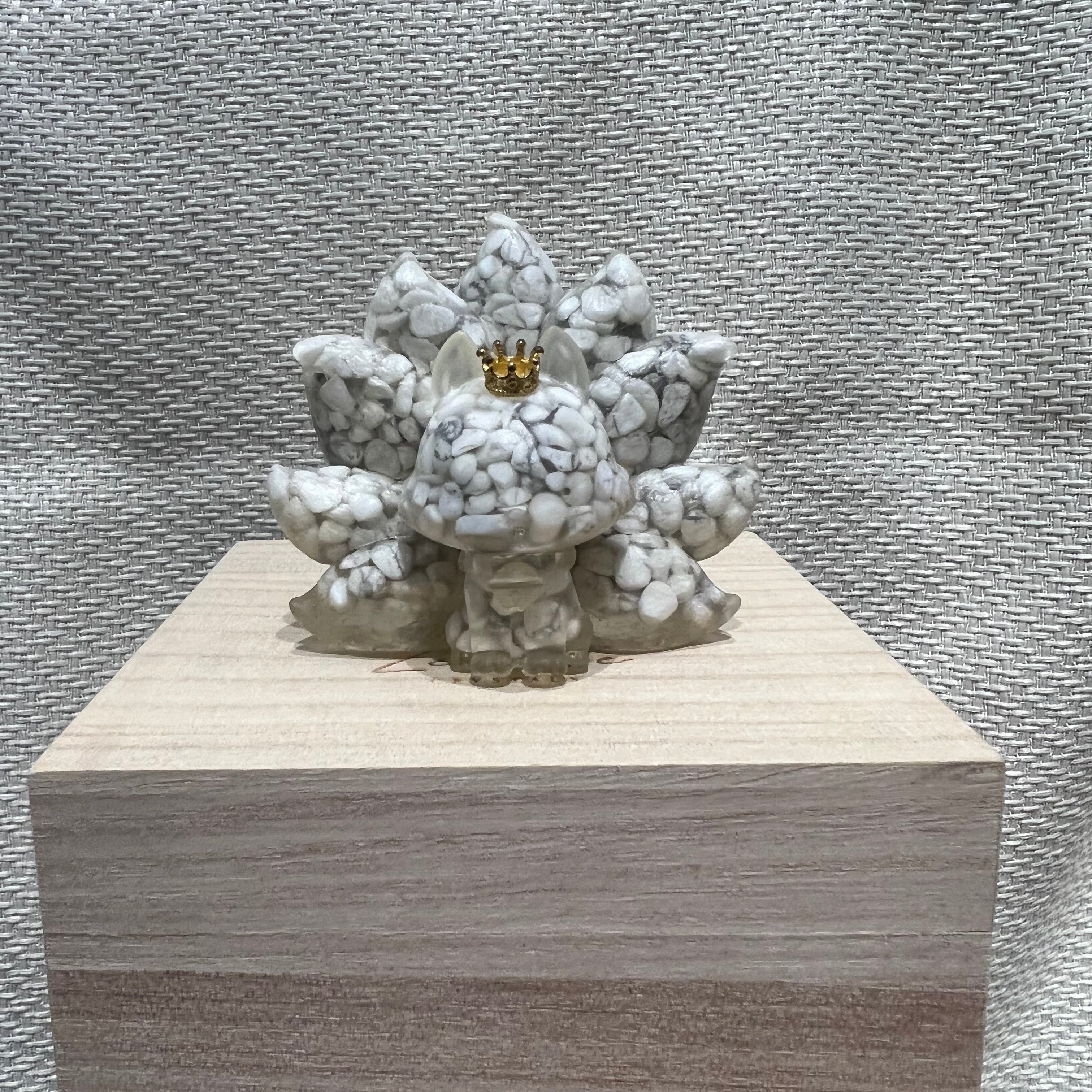 Crystal encased nine tail fox