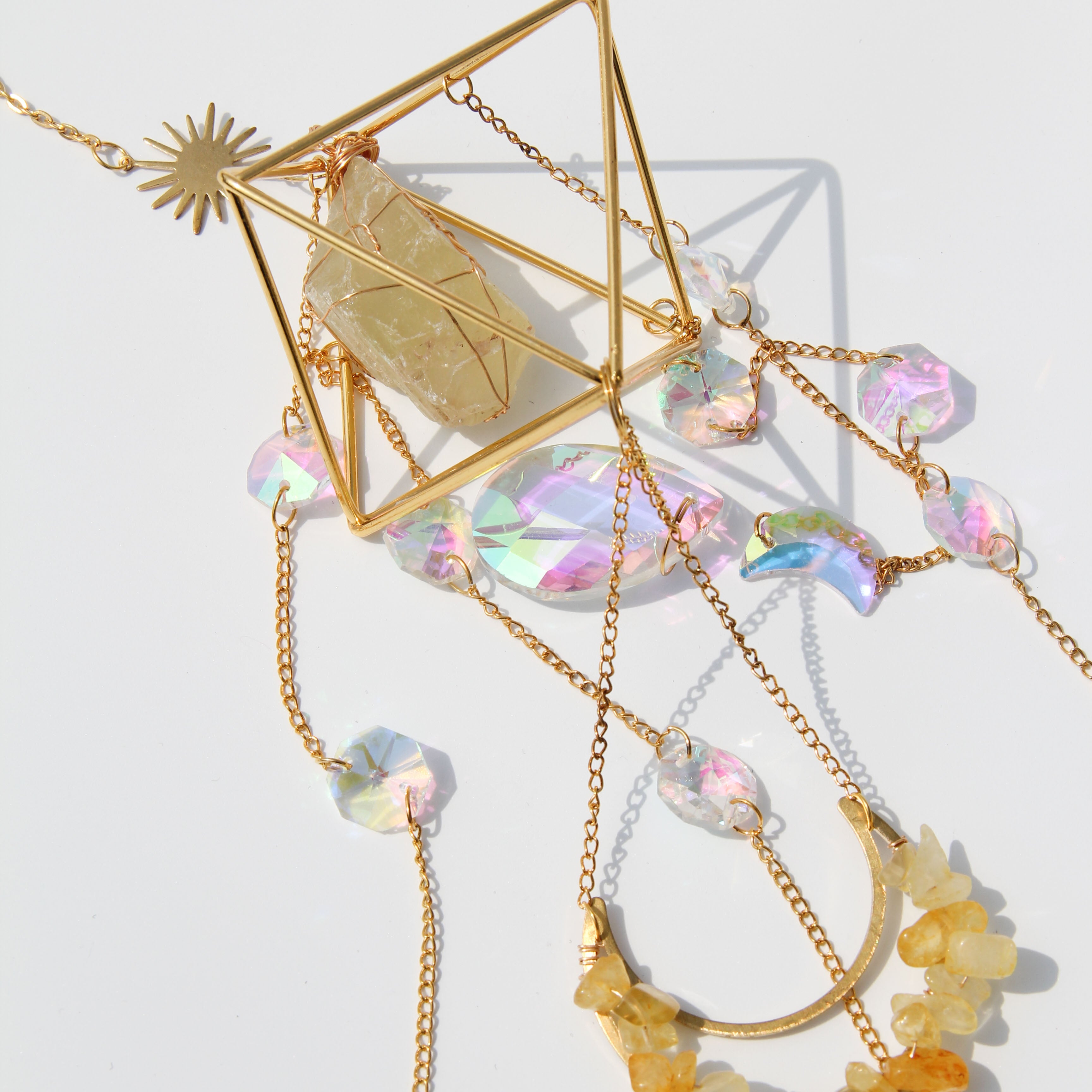 Citrine PRISM Suncatcher
