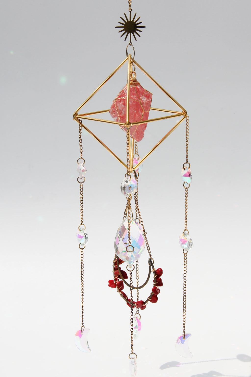 Red Quartz PRISM Suncatcher